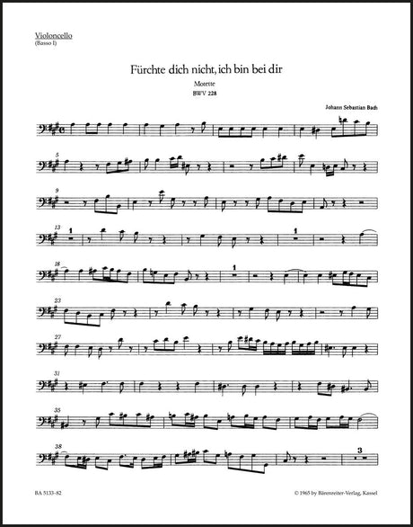 Bach: Fürchte dich nicht, ich bin bei dir, BWV 228