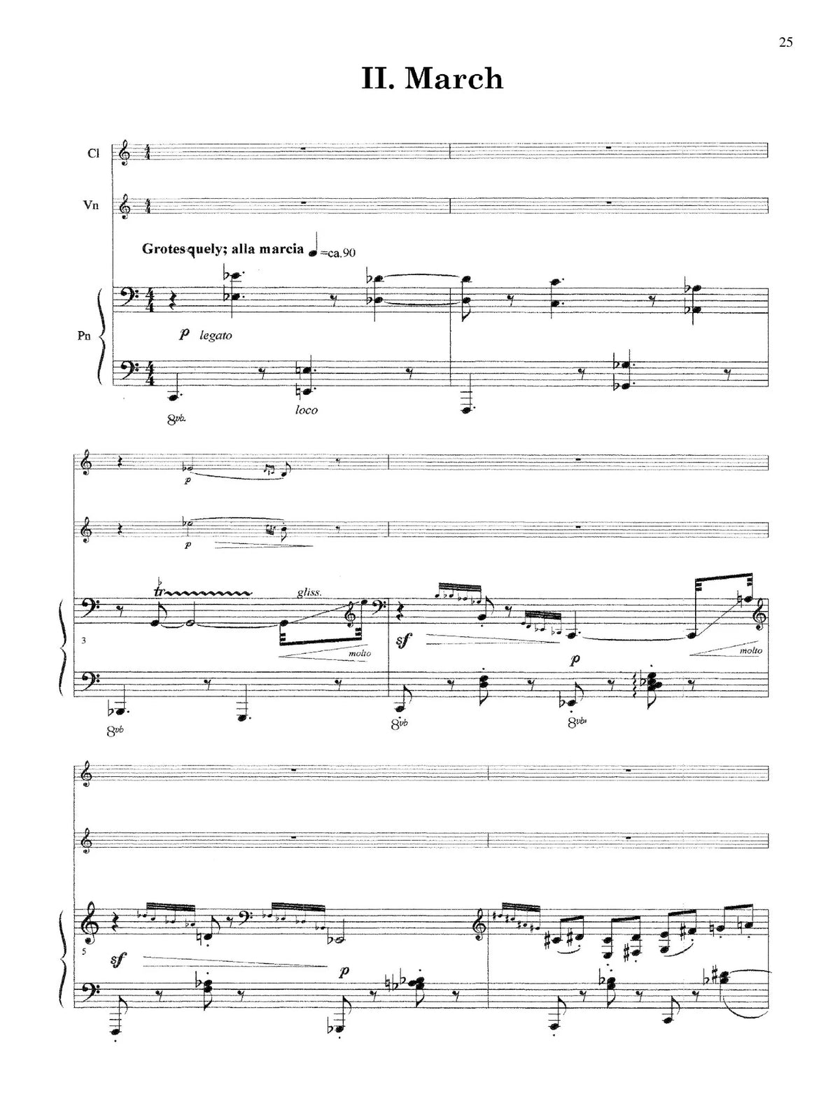 Schoenfeld: Trio for Clarinet, Violin and Piano