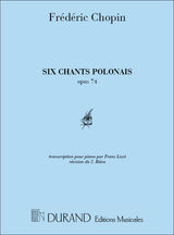 Liszt: 6 Polish Songs, S. 480