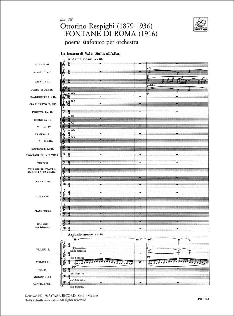 Respighi: Fontane di Roma, Pini di Roma, Feste Romane