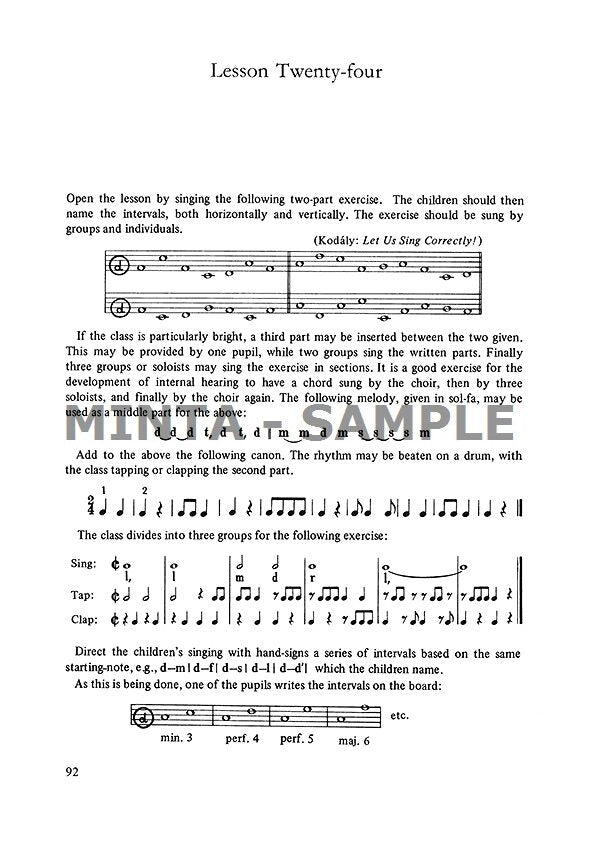 Musical Reading and Writing: Teacher's Book - Volume 1