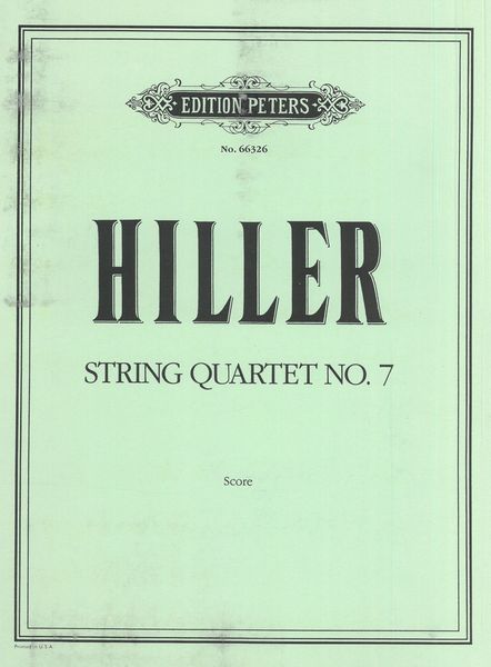 L. Hiller: String Quartet No. 7