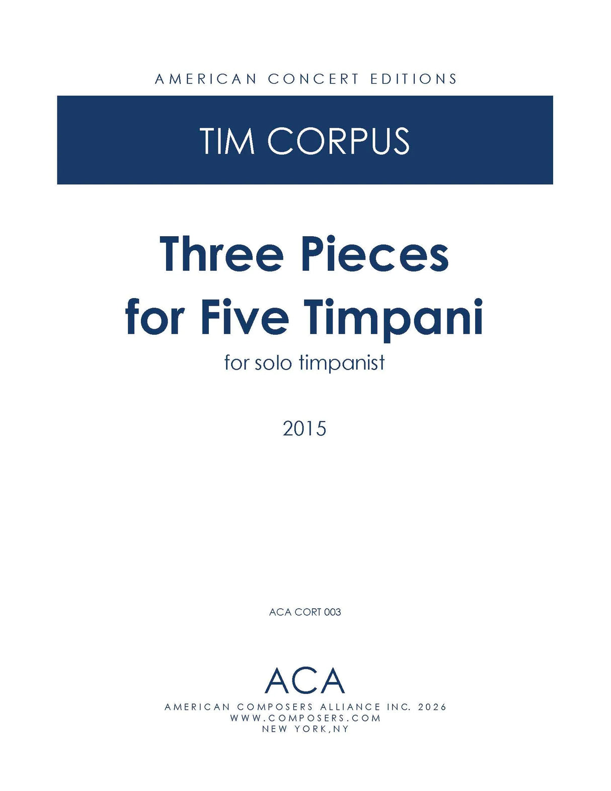 Corpus: Three Pieces for Five Timpani