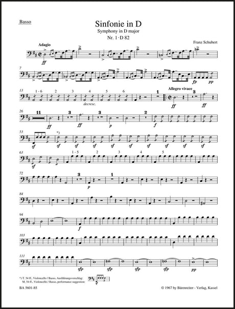 Schubert: Symphony No. 1 in D Major, D 82