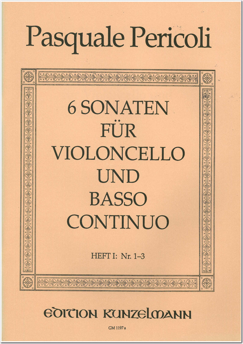 Pericoli: Cello Sonatas - Volume 1 (Nos. 1-3)