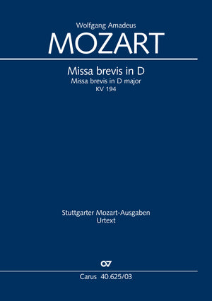 Mozart: Missa brevis in D Major, K. 194 (186h) – Ficks Music