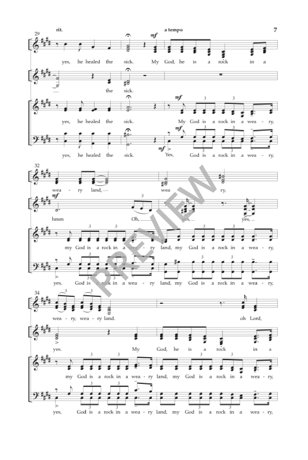 My God Is a Rock (arr. for SATB choir)