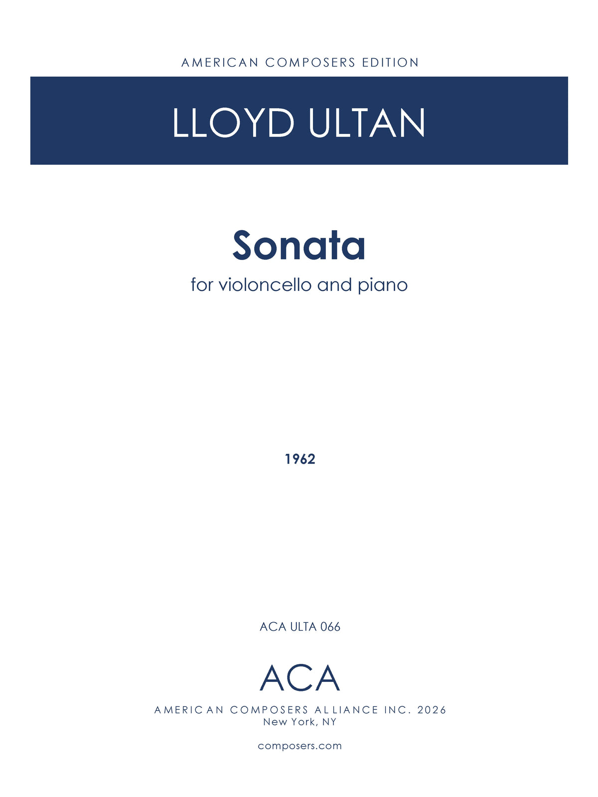 Ultan: Cello Sonata