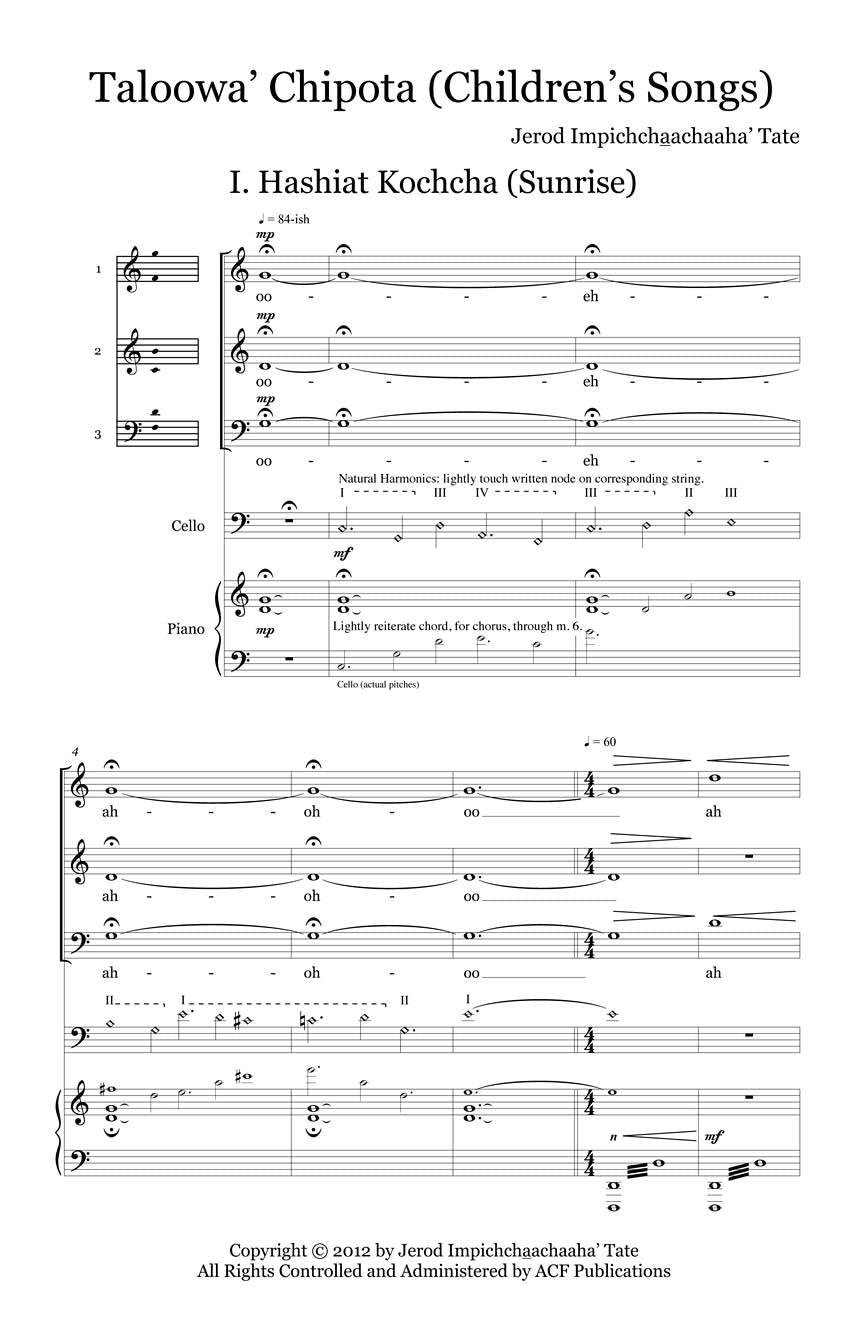 Tate: Taloowa' Chipota (Children's Songs)