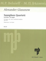 Glazunov: Saxophone Quartet in B-flat Major, Op. 109