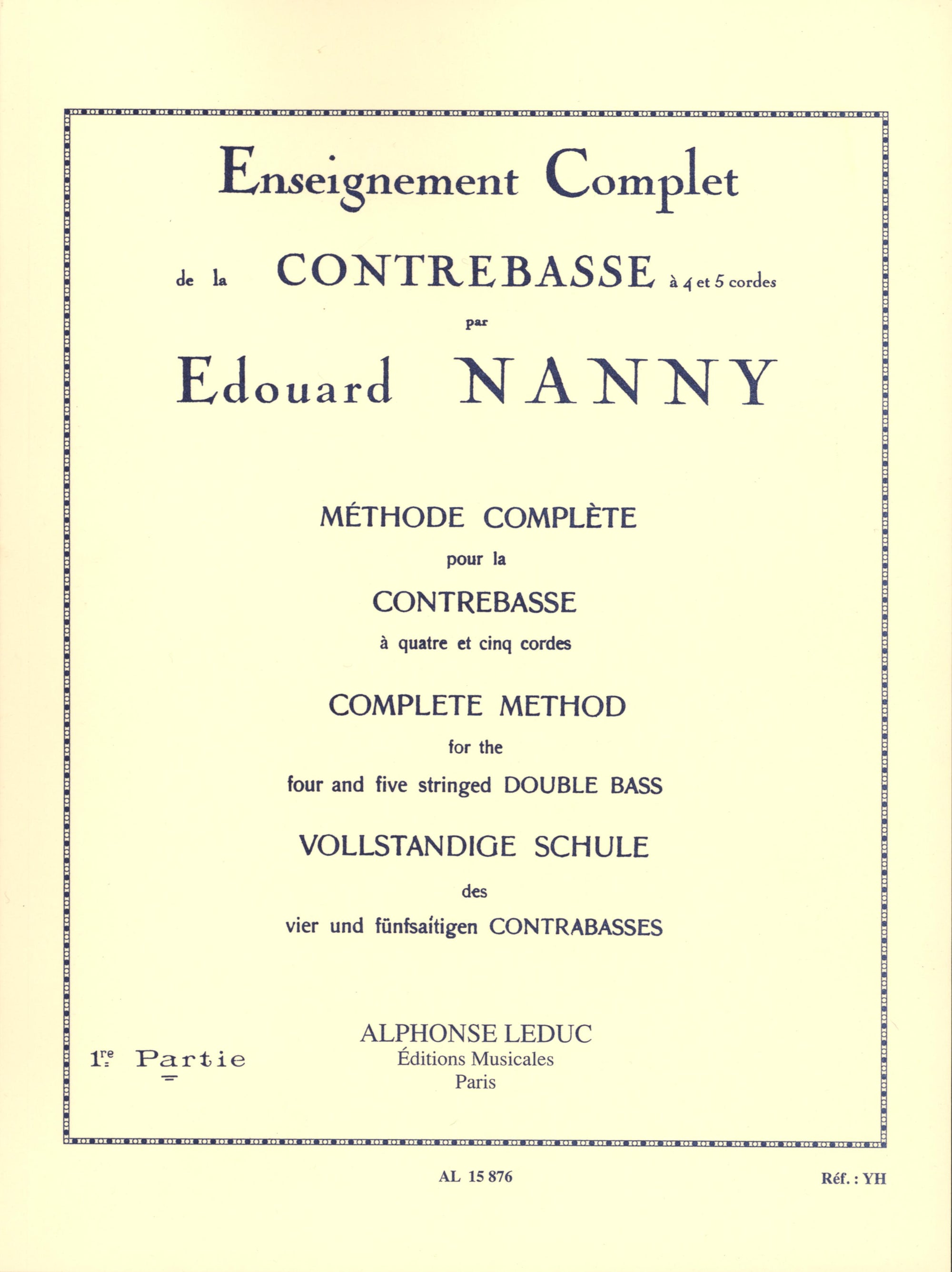Nanny: Complete Double Bass Method - Volume 1