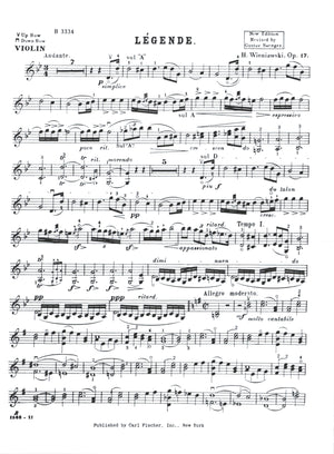 Wieniawski: Légende, Op. 17