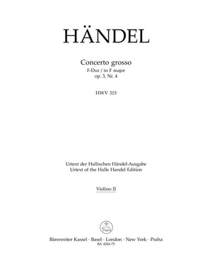 Handel: Concerto grosso in F Major, HWV 315, Op. 3, No. 4