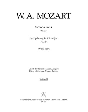 Mozart: Symphony No. 27 in G Major, K. 199 (161b)