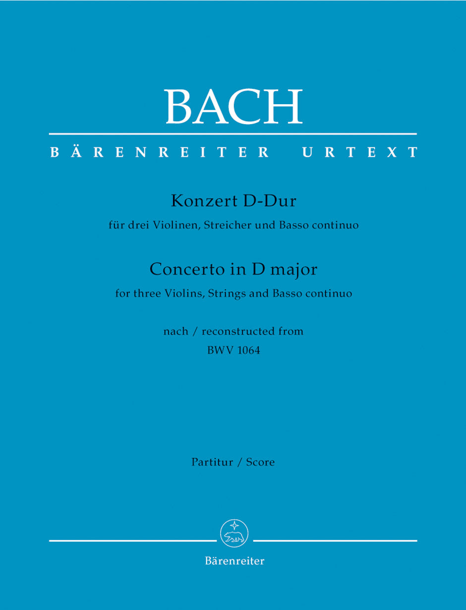 Bach: Concerto for 3 Violins, Strings and Basso continuo in D Major