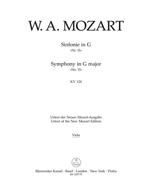 Mozart: Symphony No. 15 in G Major, K. 124