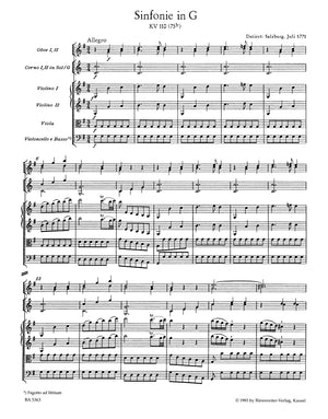 Mozart: Symphony No. 12 in G Major, K. 110 (75b)