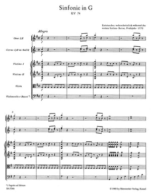 Mozart: Symphony No. 10 in G Major, K. 74