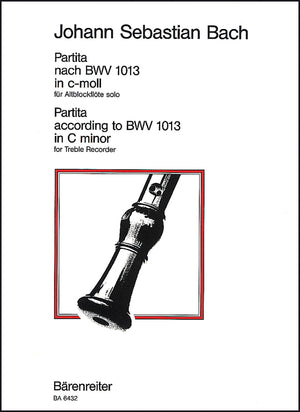 Bach: Partita, BWV 1013 (arr. for treble recorder)
