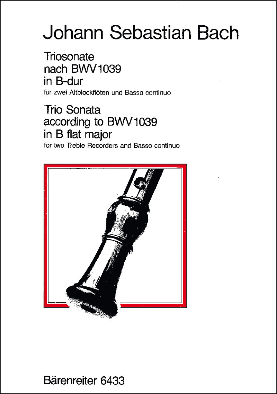 Bach: Trio Sonata according to BWV 1039 (arr. for 2 treble recorders & basso)