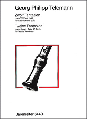 Telemann: 12 Fantasias, TWV 40:2-13 (arr. for treble recorder)