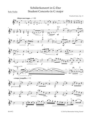 Seitz: Student Concerto No. 2 in G Major, Op. 13