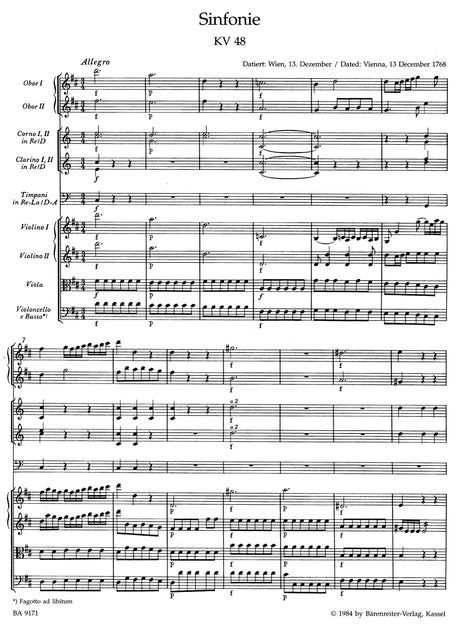 Mozart: Symphony No. 8 in D Major, K. 48