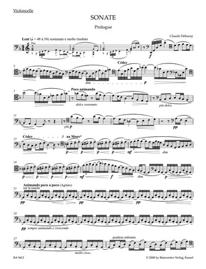 Debussy: Cello Sonata
