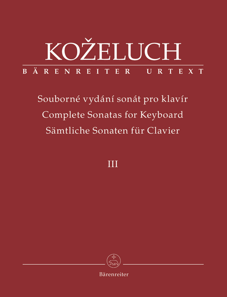Koželuch: Complete Keyboard Sonatas - Volume 3 (Sonatas 25-37)