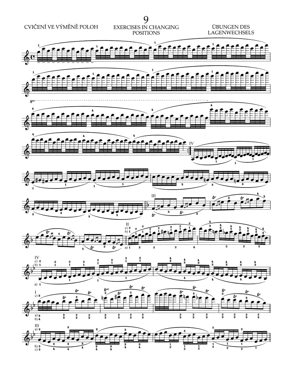Ševčík: School of Violin Technique, Op. 1 - Book 3 (Changing Positions)