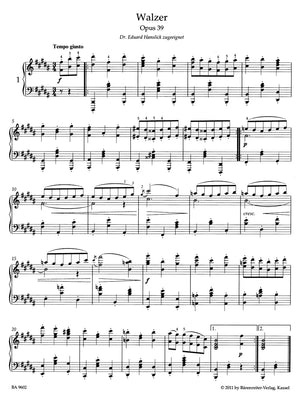 Brahms: Waltzes, Op. 39 (Solo Piano)