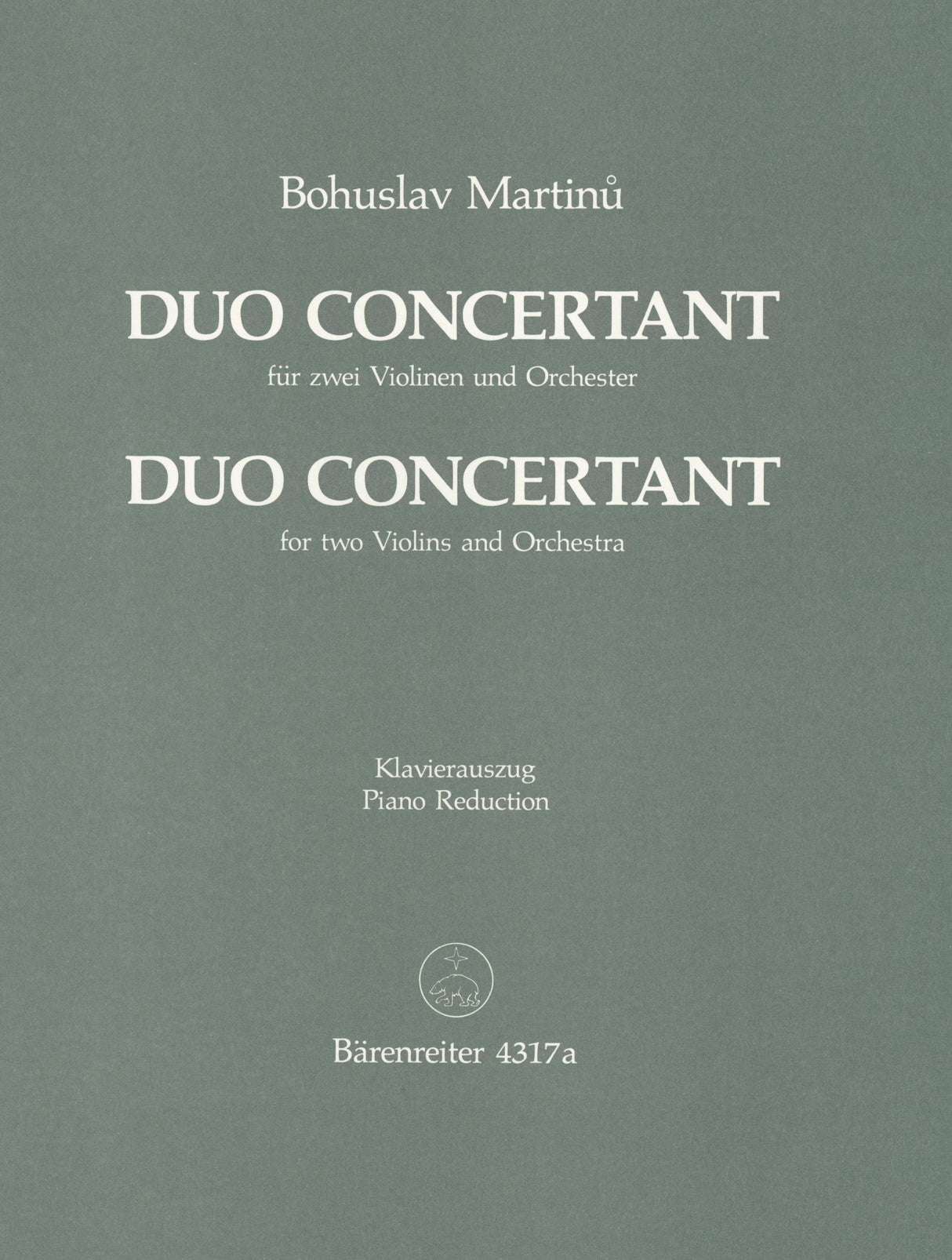 Martinů: Duo Concertant for 2 Violins and Orchestra