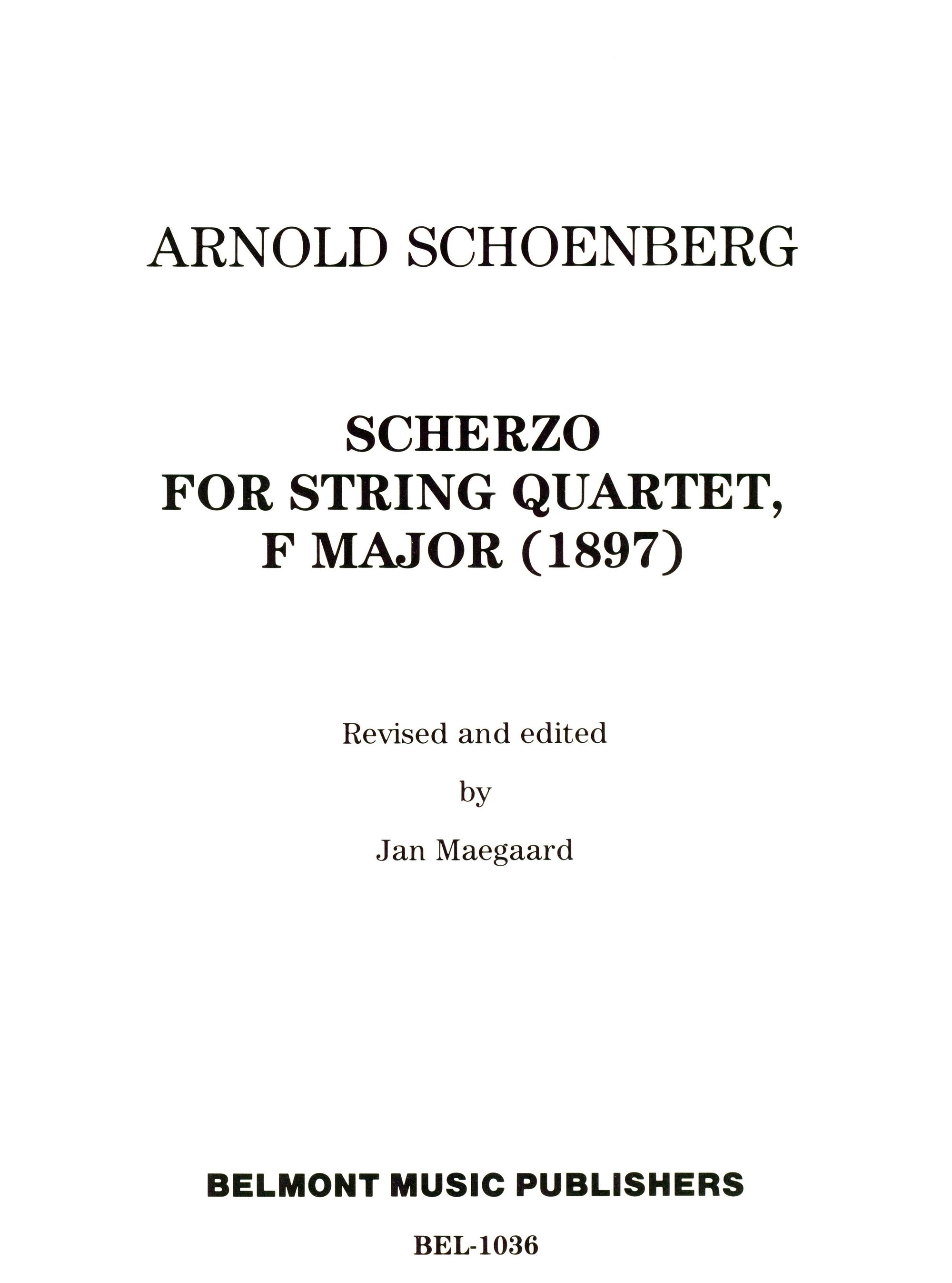 Schoenberg: Scherzo in F Major