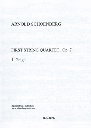 Schoenberg: String Quartet No. 1, Op. 7