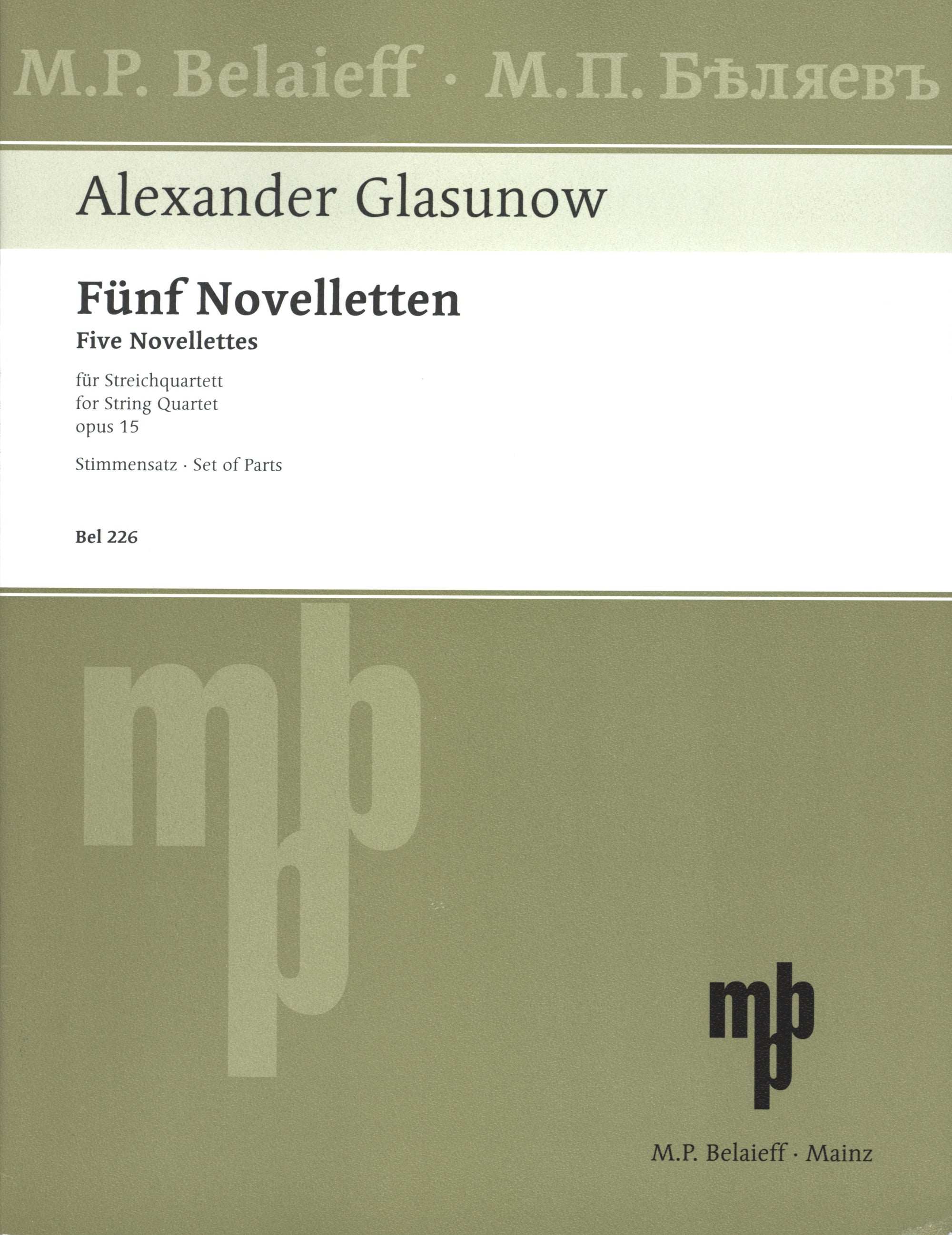 Glazunov: 5 Novelettes, Op. 15