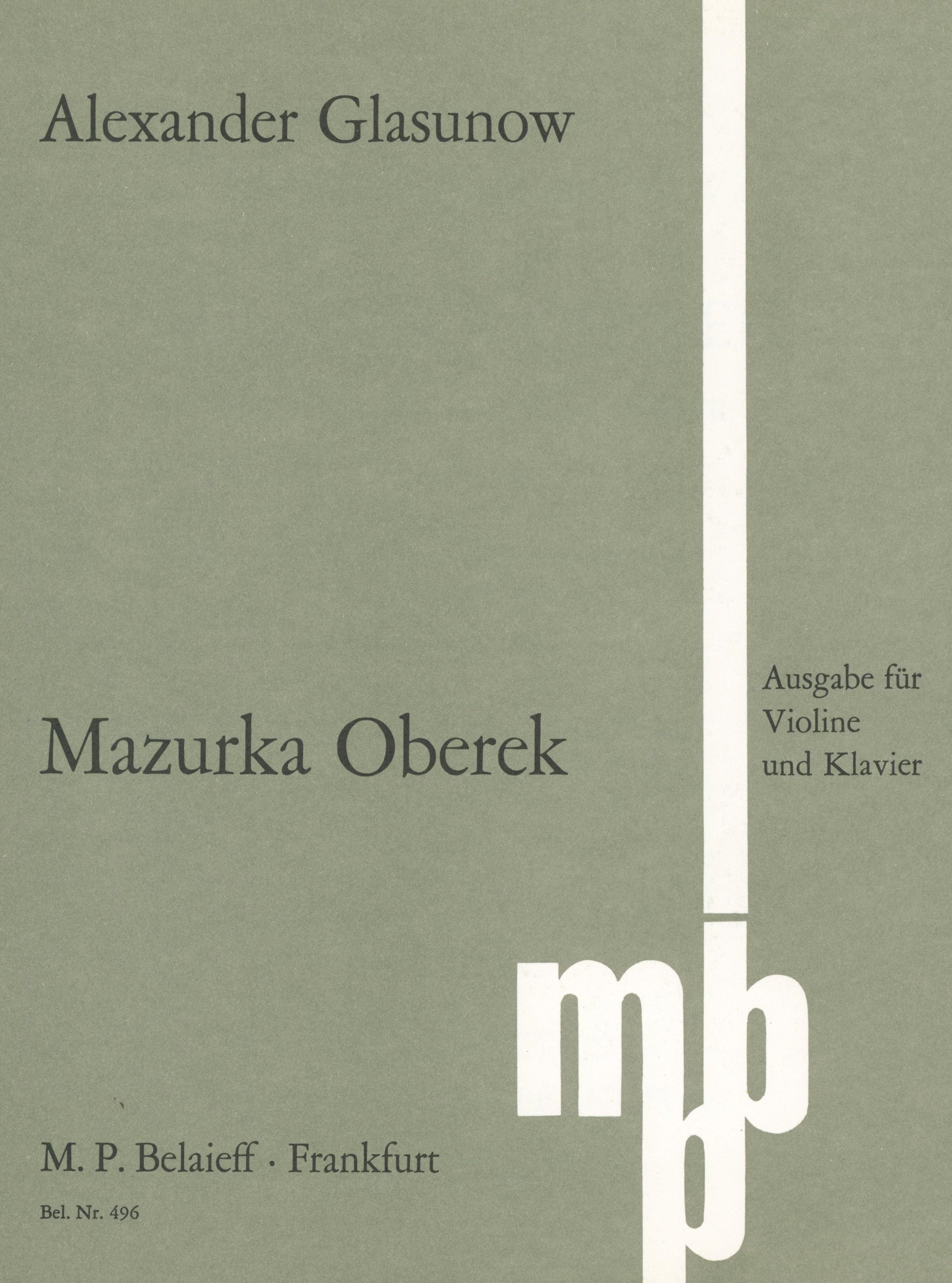 Glazunov: Mazurka Oberek, Op. 100a