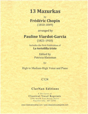 Viardot-Garcia: 13 Mazurkas by Chopin
