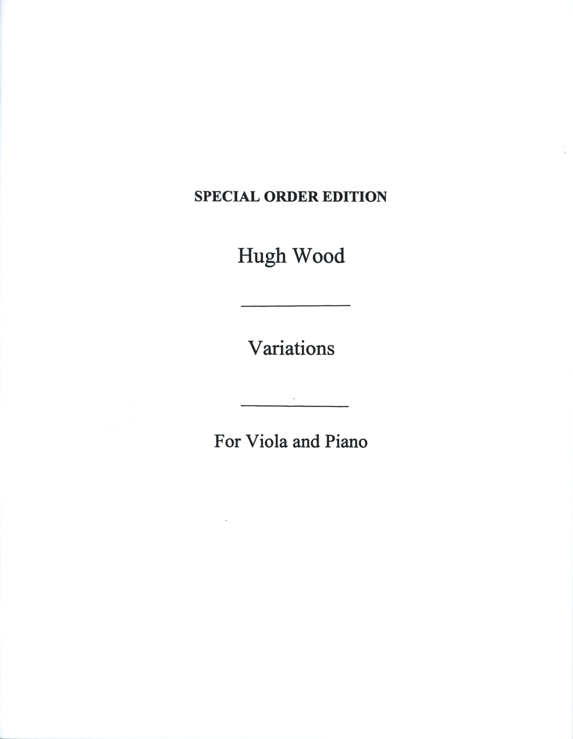 Wood: Variations, Op. 1