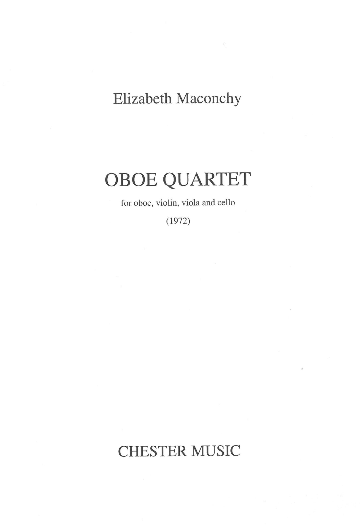 Maconchy: Oboe Quartet