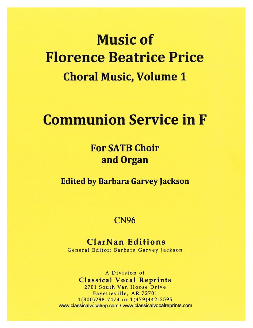 Price: Communion Service in F