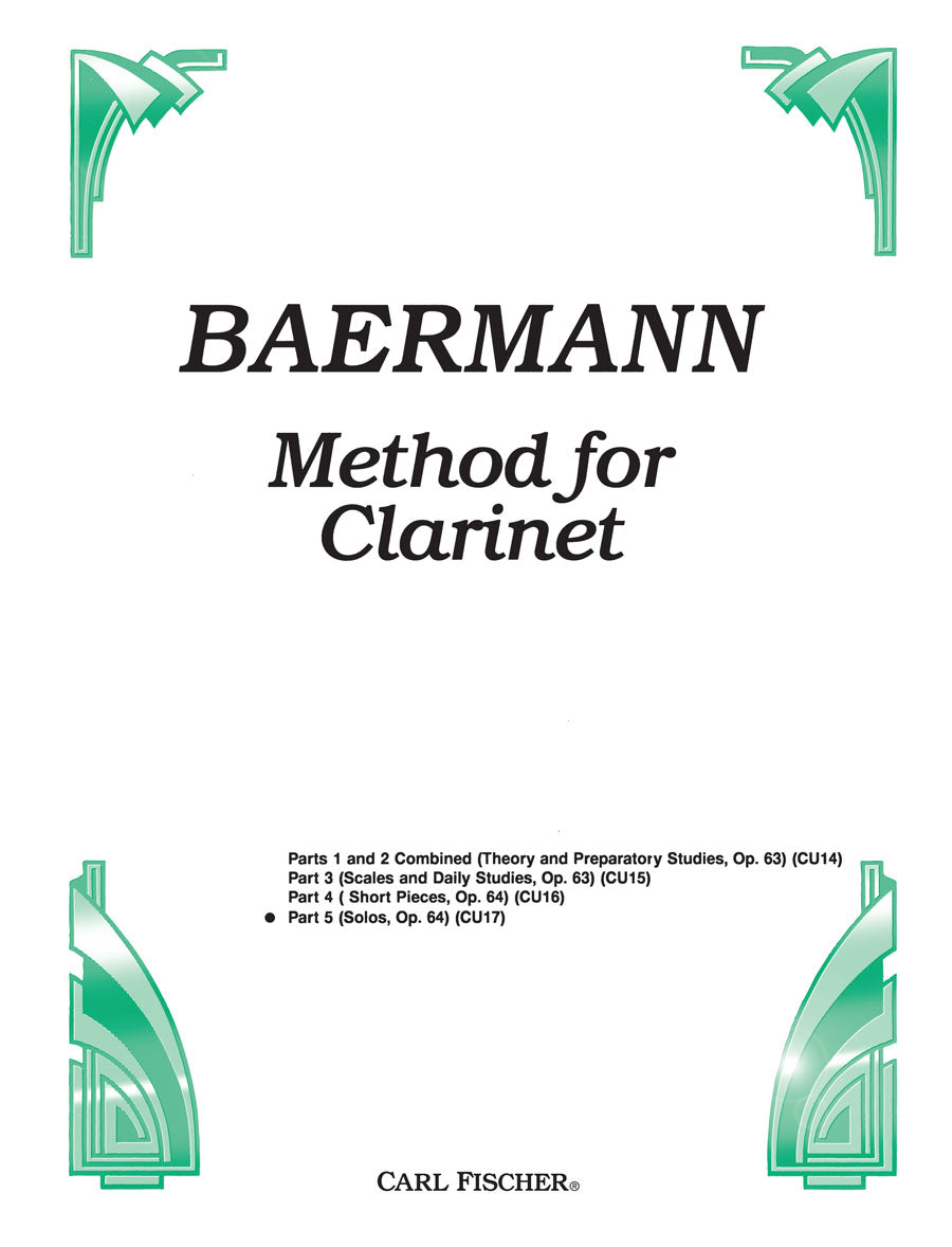 Baermann: Method for Clarinet - Part 5 (Solos, Op. 64)