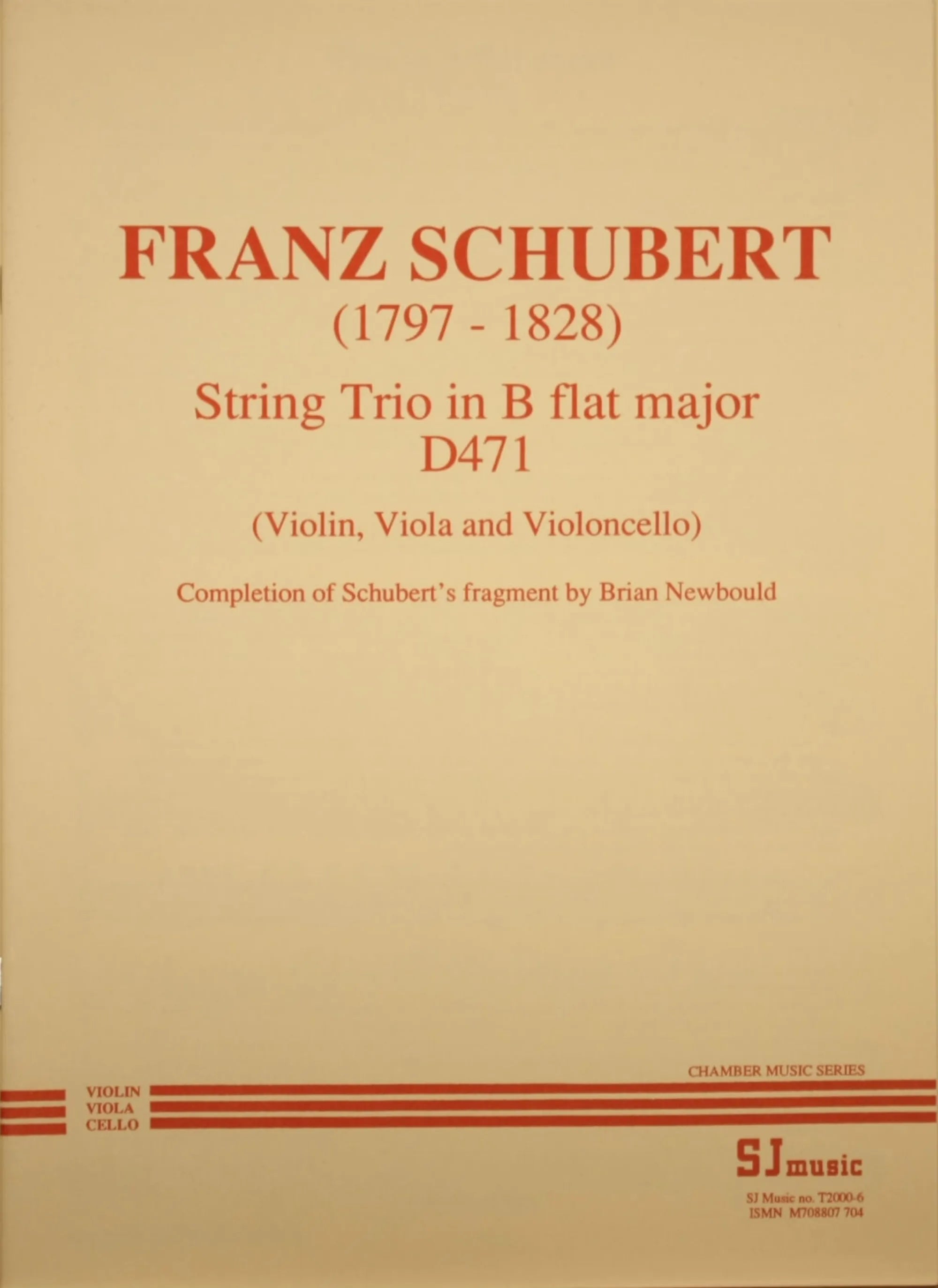 Schubert: String Trio in B-flat Major, D 471