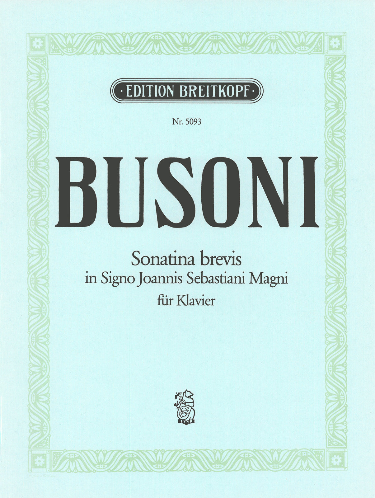 Busoni: Sonatina brevis No. 5, BV 280