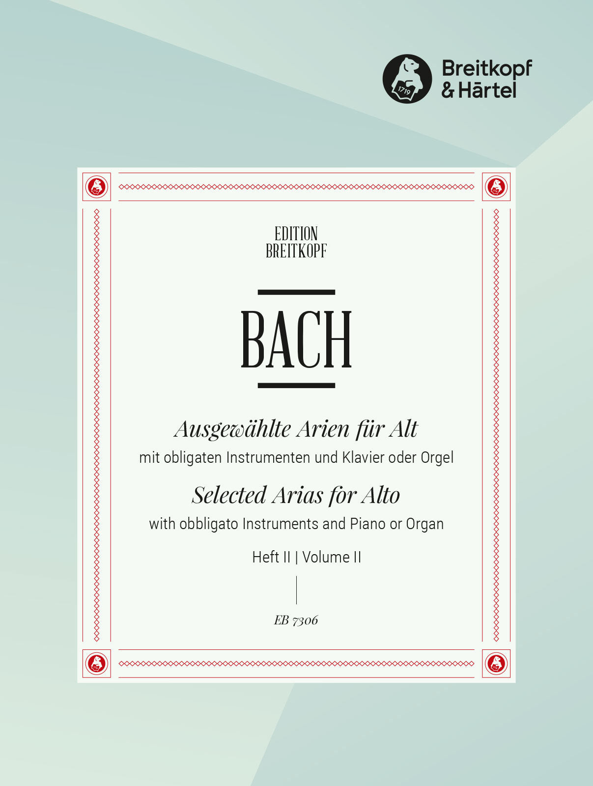 Bach: Selected Arias for Alto - Volume 2