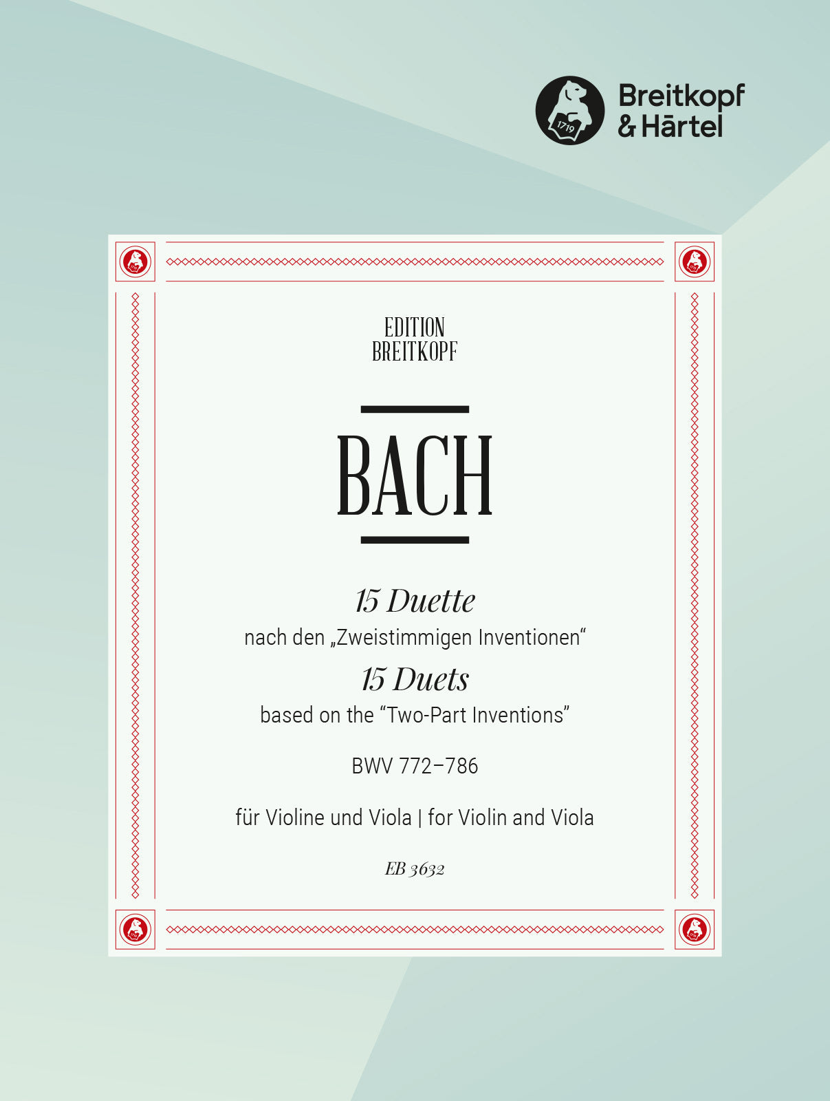 Bach: 15 Duets based on the "Two-Part Inventions" for violin & viola