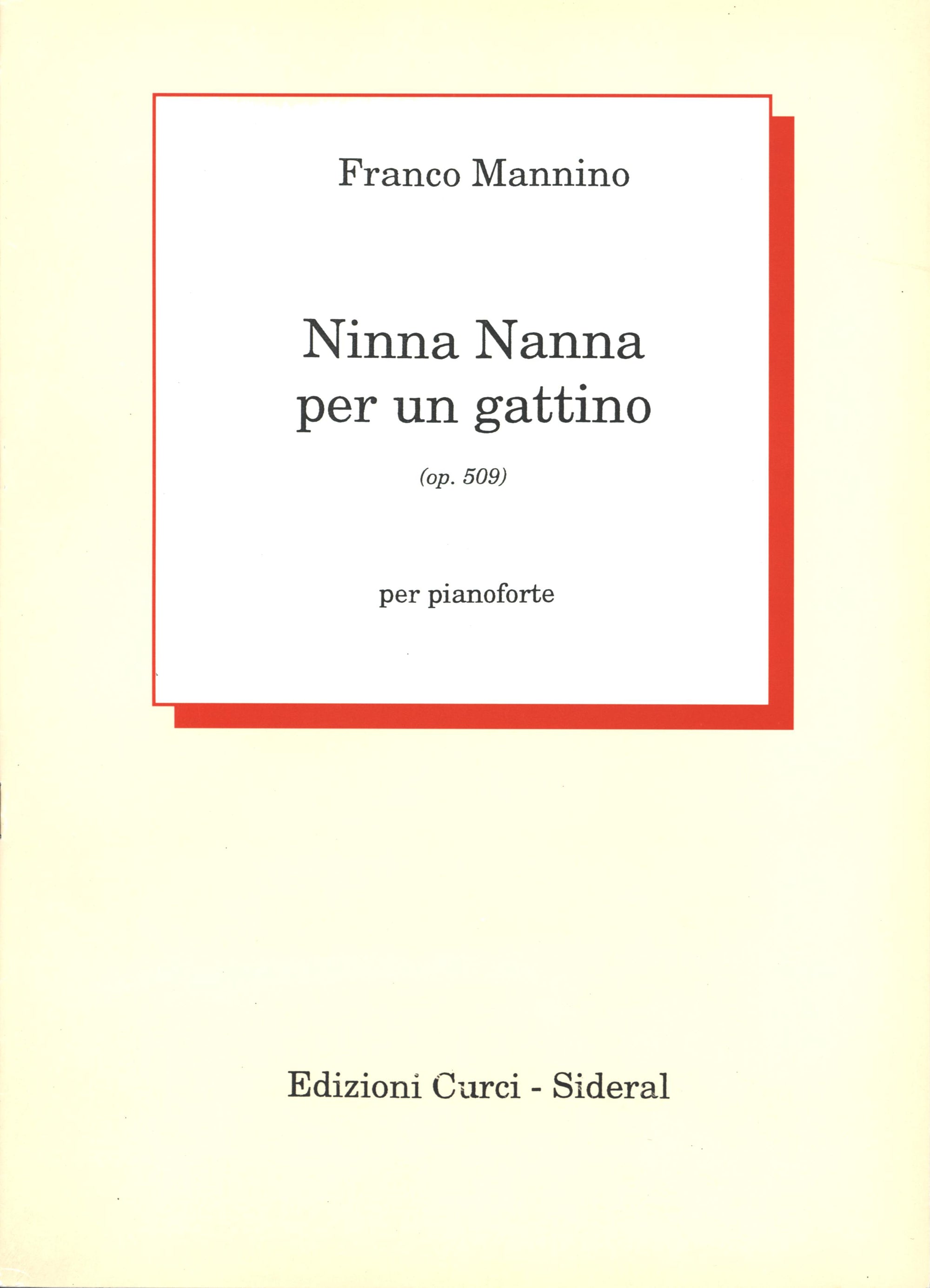 Mannino: Ninna Nanna per un gattino, Op. 509