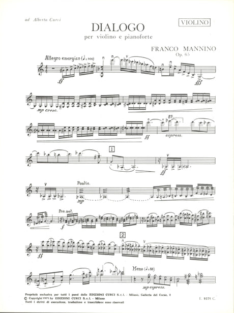 Mannino: Dialogo, Op. 65