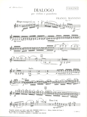 Mannino: Dialogo, Op. 65