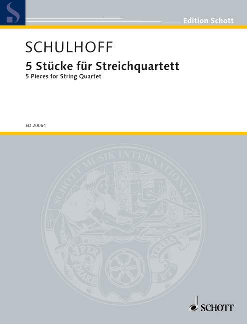 Schulhoff: 5 Pieces for String Quartet