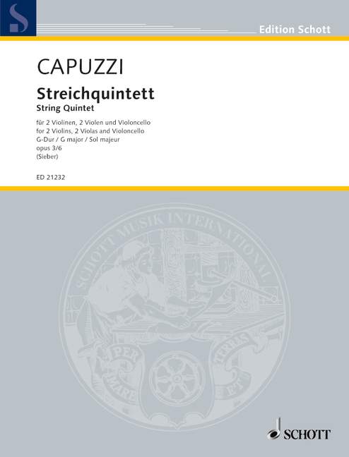 Capuzzi: String Quintet in G Major, Op. 3, No. 6